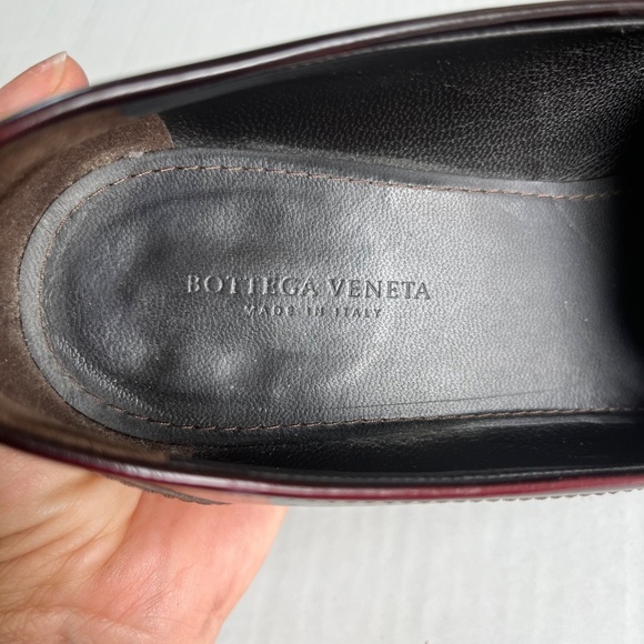Bottega Veneta Sz 35.5 Merlot Astaire Calfskin Leather Slip On Loafer Shoes - Picture 5 of 9